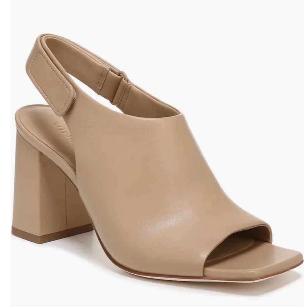 Niara Block Heel Slingback Nude Sandal 8.5
